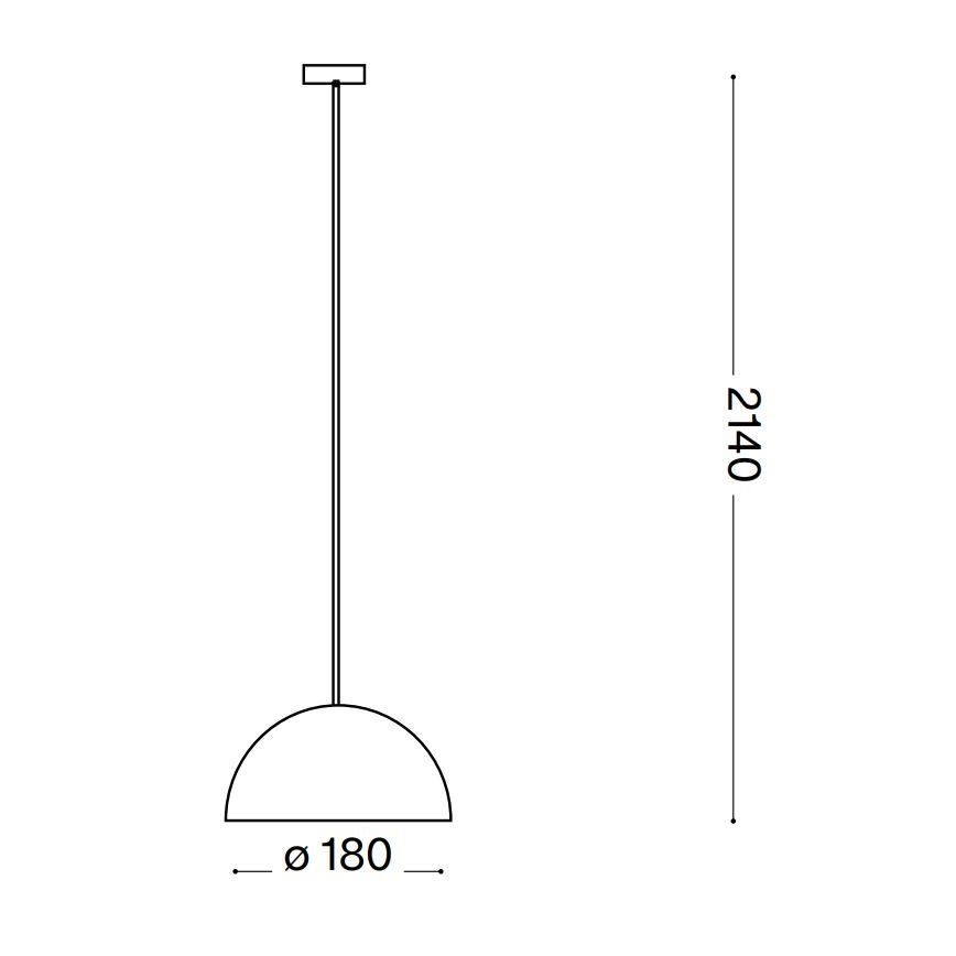Ideal Lux - Pendel FOLK 1xE27/60W/230V diameter 18 cm brun