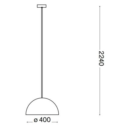 Ideal Lux - Pendel FOLK 1xE27/60W/230V diameter 40 cm brun