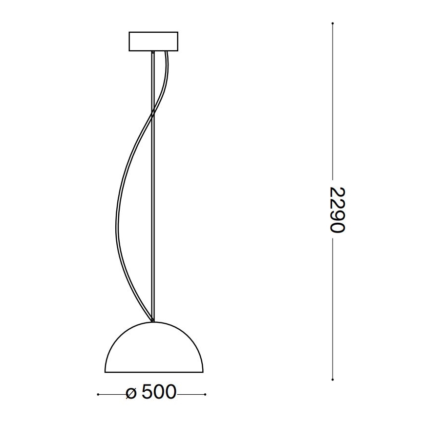 Ideal Lux - Pendel FOLK 1xE27/60W/230V diameter 50 cm brun