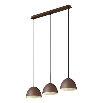 Ideal Lux - Pendel FOLK 3xE27/60W/230V brun