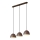 Ideal Lux - Pendel FOLK 3xE27/60W/230V brun