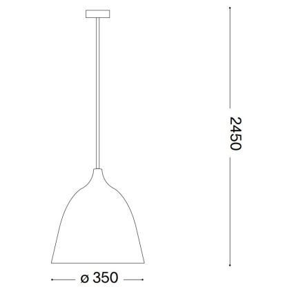 Ideal Lux - Pendel HAUNT 1xE27/60W/230V diameter 35 cm beige