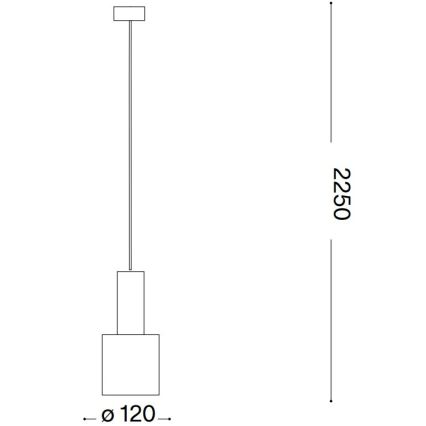 Ideal Lux - Pendel HOLLY 1xE27/60W/230V diameter 12 cm messing