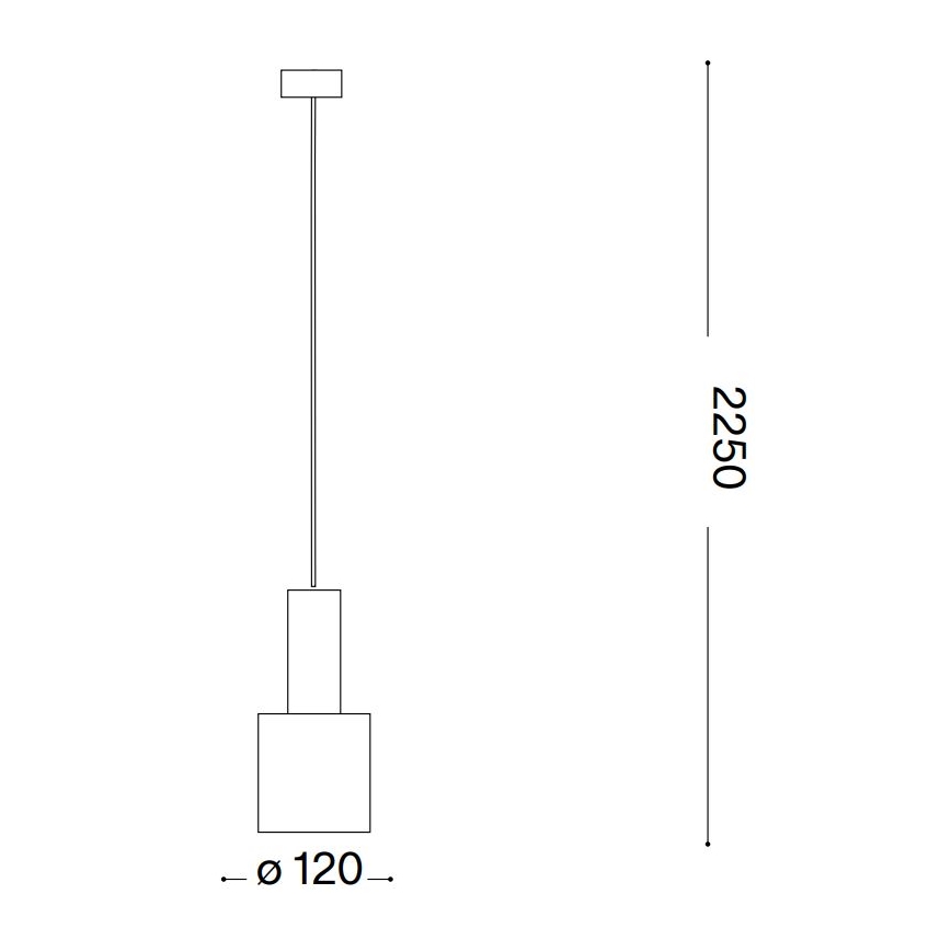 Ideal Lux - Pendel HOLLY 1xE27/60W/230V diameter 12 cm sort