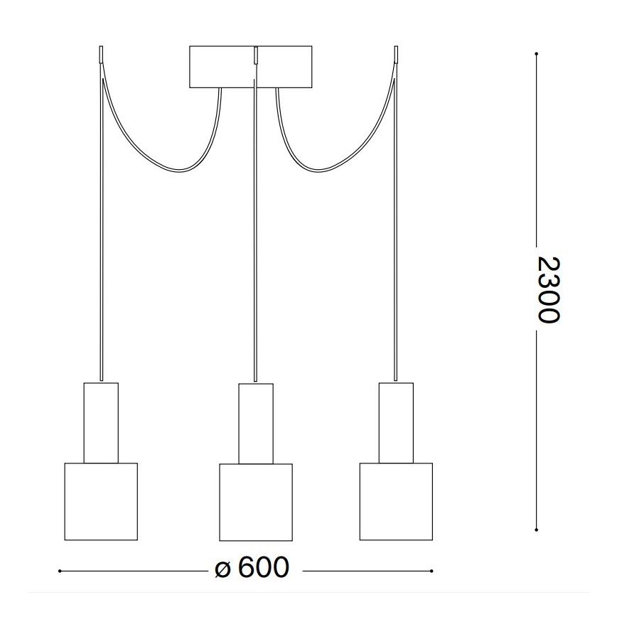 Ideal Lux - Pendel HOLLY 3xE27/60W/230V edderkop messing