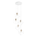 Ideal Lux - Pendel ICE 5xE27/60W/230V diameter 50 cm hvid