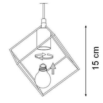 Ideal Lux - Pendel ICE 5xE27/60W/230V diameter 50 cm hvid