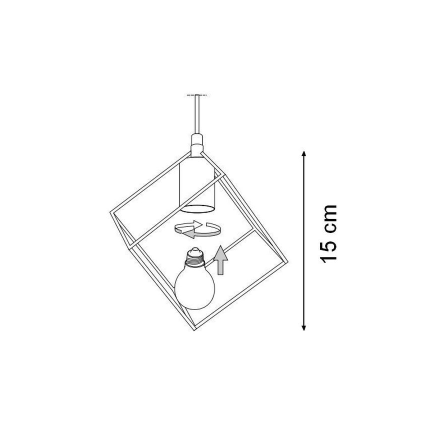 Ideal Lux - Pendel ICE 5xE27/60W/230V diameter 50 cm hvid