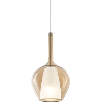 Ideal Lux - Pendel KALIQUE på kabel 1xE27/42W/230V Ø 18 cm, røget beige