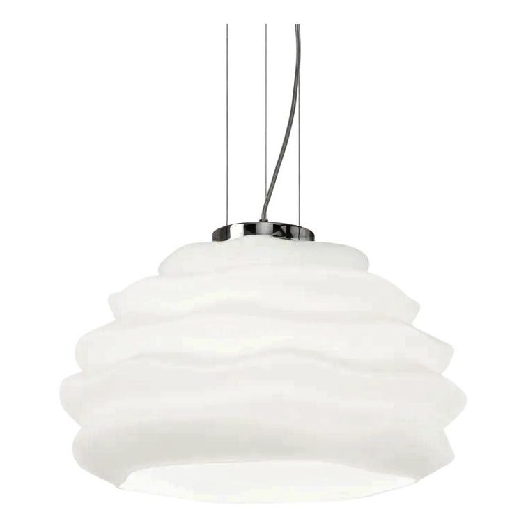 Ideal Lux - Pendel KARMA 1xE27/60W/230V diameter 39 cm hvid