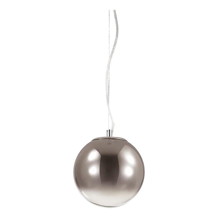 Ideal Lux - Pendel MAPA 1xE27/42W/230V diameter 20 cm grå/røget