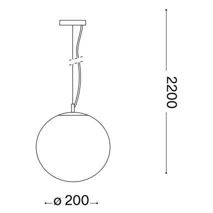 Ideal Lux - Pendel MAPA 1xE27/42W/230V diameter 20 cm grå/røget