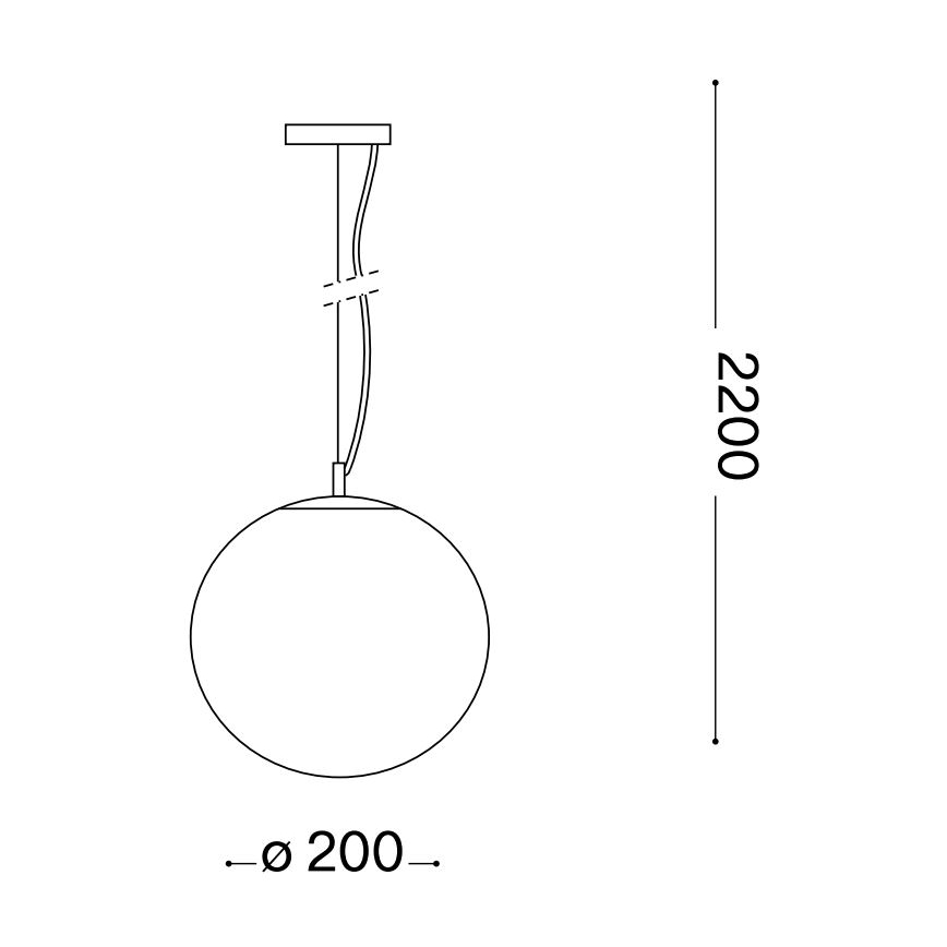 Ideal Lux - Pendel MAPA 1xE27/42W/230V diameter 20 cm grå/røget