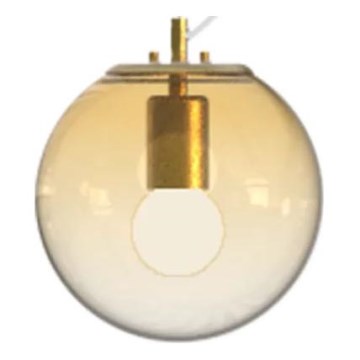 Ideal Lux - Pendel MAPA 1xE27/42W/230V diameter 20 cm guldfarvet/røget