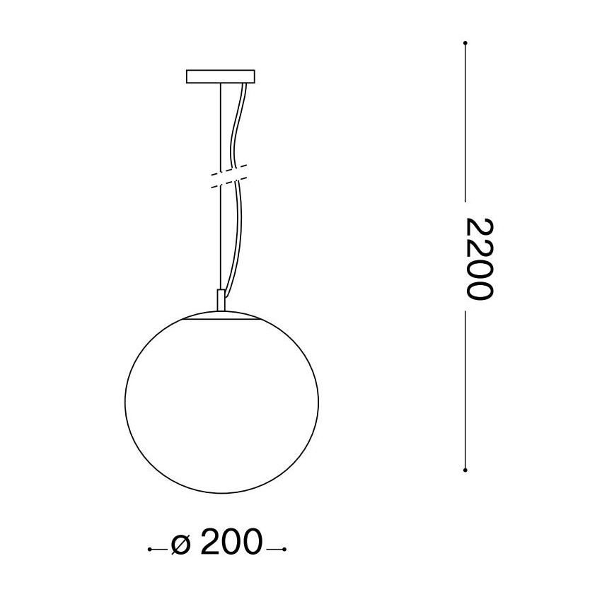 Ideal Lux - Pendel MAPA 1xE27/42W/230V diameter 20 cm guldfarvet/røget