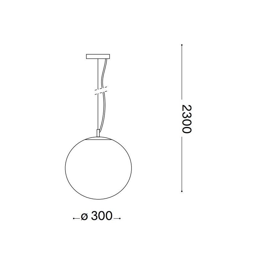 Ideal Lux - Pendel MAPA 1xE27/42W/230V diameter 30 cm transparent