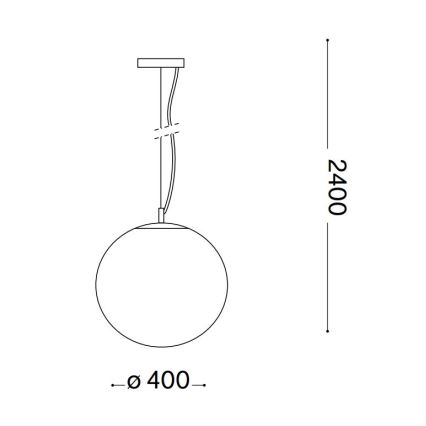 Ideal Lux - Pendel MAPA 1xE27/42W/230V diameter 40 cm guldfarvet/røget