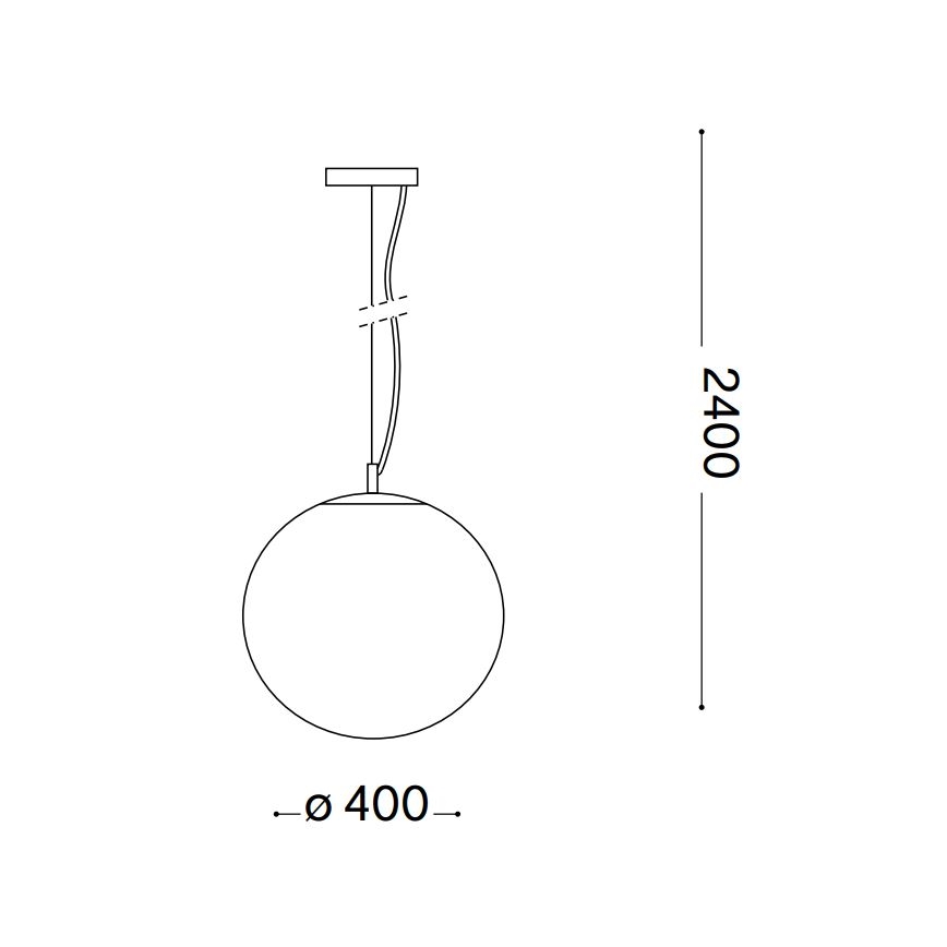 Ideal Lux - Pendel MAPA 1xE27/42W/230V diameter 40 cm guldfarvet/røget