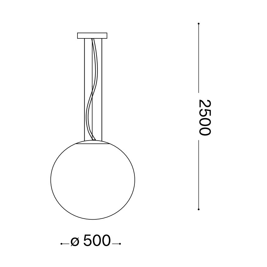 Ideal Lux - Pendel MAPA 1xE27/42W/230V diameter 50 cm grå/røget