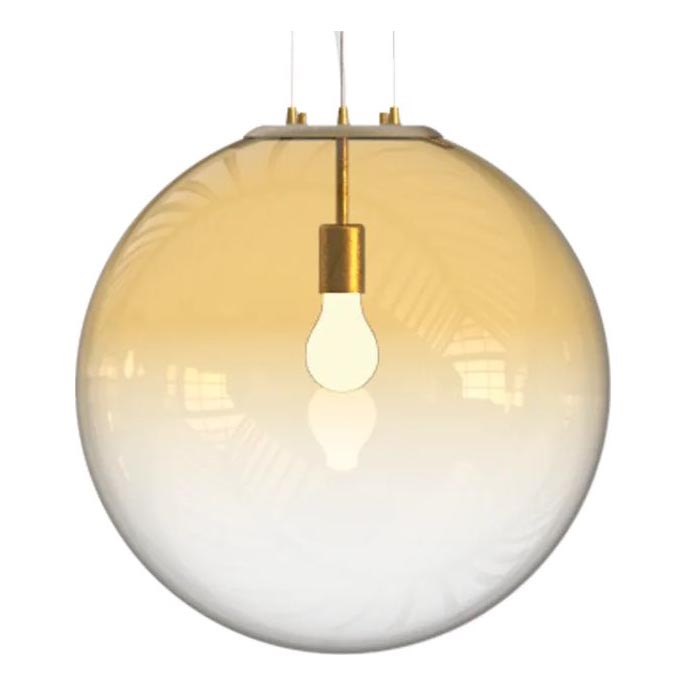 Ideal Lux - Pendel MAPA 1xE27/42W/230V diameter 50 cm guldfarvet/røget