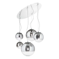 Ideal Lux - Pendel MAPA FADE 5xE27/60W/230V skinnende krom