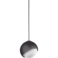 Ideal Lux - Pendel med kabel BLOOM 1xE27/42W/230V Ø 17 cm sort