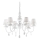 Ideal Lux - Pendel med kædeophæng BLANCHE 6xE14/40W/230V diameter 75 cm hvid