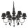 Ideal Lux - Pendel med kædeophæng BLANCHE 6xE14/4W/230V diameter 75 cm sort