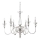Ideal Lux - Pendel med kædeophæng DOGE 6xE14/40W/230V diameter 75 cm skinnende krom