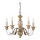 Ideal Lux - Pendel med kædeophæng FIRENZE 5xE14/40W/230V diameter 55 cm guldfarvet