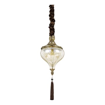 Ideal Lux - Pendel med kædeophæng HAREM 1xE27/42W/230V diameter 16,5 cm messing