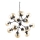 Ideal Lux - Pendel med kædeophæng KEPLER 18xE27/42W/230V diameter 69 cm sort/røget