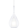 Ideal Lux - Pendel med wire KALIQUE 1xE27/42W/230V Ø 18 cm i klart glas