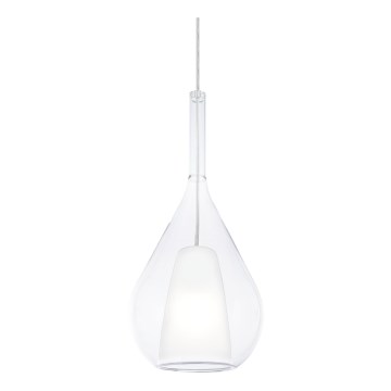 Ideal Lux - Pendel med wire KALIQUE 1xE27/42W/230V Ø 18 cm i klart glas