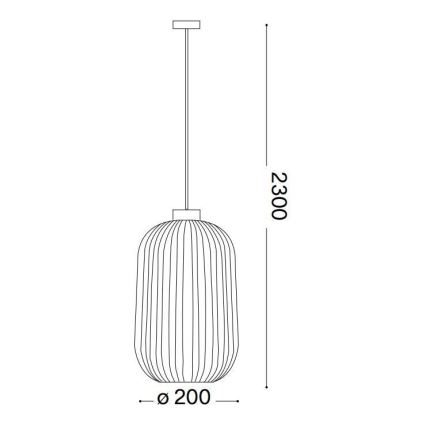 Ideal Lux - Pendel MINT 1xE27/60W/230V diameter 20 cm grøn