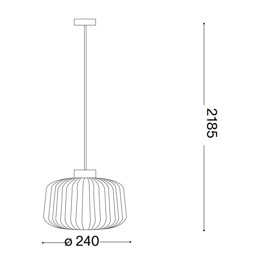 Ideal Lux - Pendel MINT 1xE27/60W/230V diameter 24 cm grøn