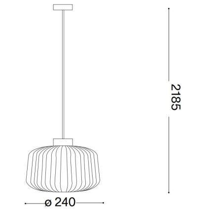 Ideal Lux - Pendel MINT 1xE27/60W/230V diameter 24 cm transparent