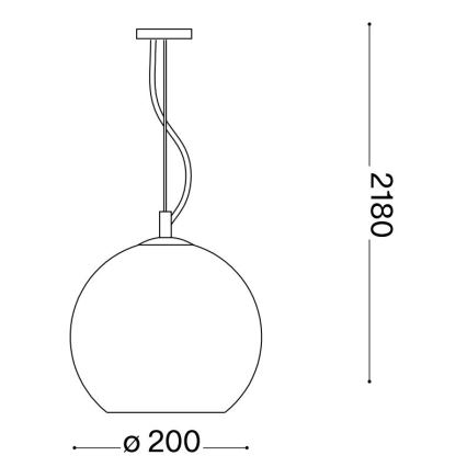 Ideal Lux - Pendel NEMO 1xE27/42W/230V diameter 20 cm beige