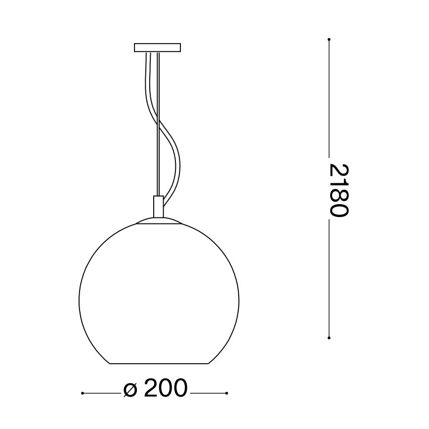 Ideal Lux - Pendel NEMO 1xE27/42W/230V diameter 20 cm beige