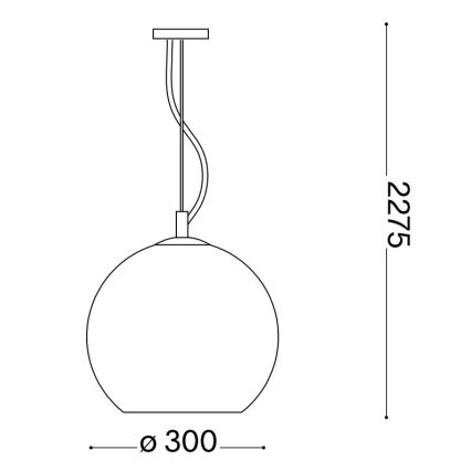 Ideal Lux - Pendel NEMO 1xE27/42W/230V diameter 30 cm beige