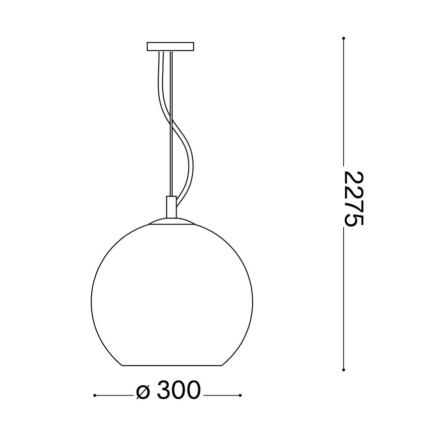 Ideal Lux - Pendel NEMO 1xE27/42W/230V diameter 30 cm beige