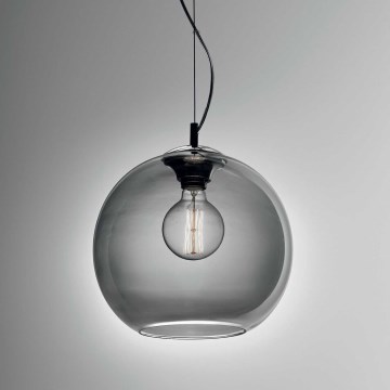 Ideal Lux - Pendel NEMO 1xE27/42W/230V diameter 30 cm røget
