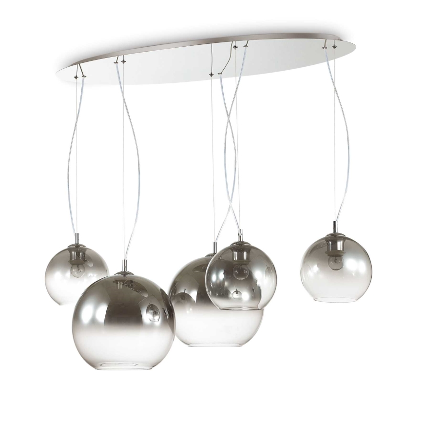 Ideal Lux - Pendel NEMO PLUS 5xE27/42W/230V røget