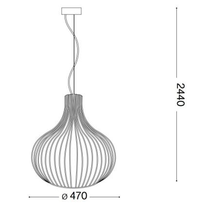 Ideal Lux - Pendel ONION 1xE27/60W/230V diameter 47 cm