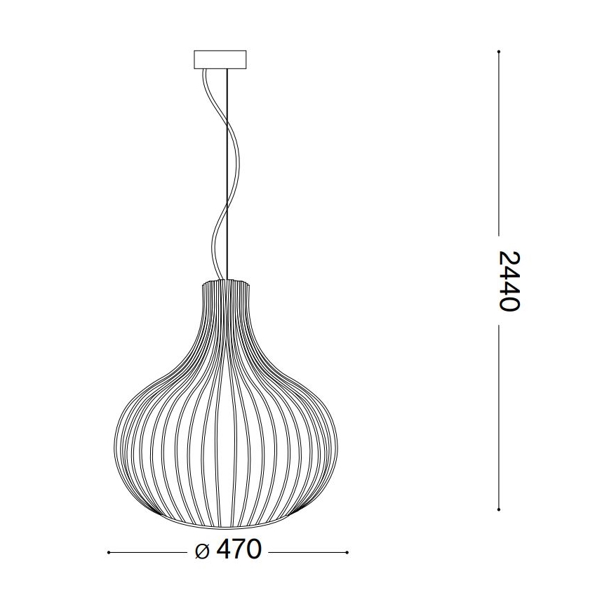 Ideal Lux - Pendel ONION 1xE27/60W/230V diameter 47 cm