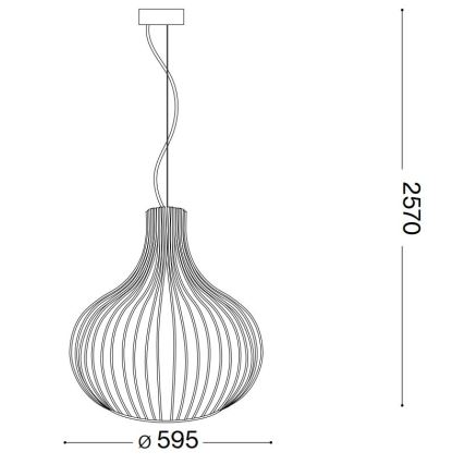 Ideal Lux - Pendel ONION 1xE27/60W/230V diameter 59,5 cm