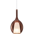 Ideal Lux - Pendel på kabel KALIQUE 1xE27/42W/230V Ø 18 cm røgfarvet kobber