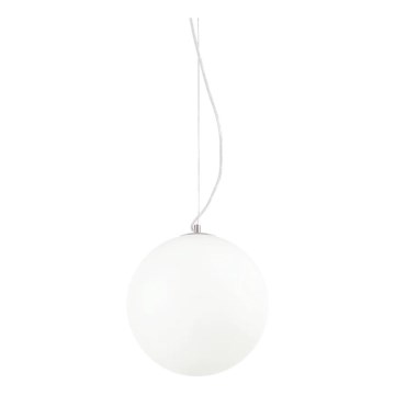 Ideal Lux - Pendel på kabel MAPA 1xE27/42W/230V Ø 30 cm hvid
