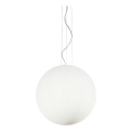 Ideal Lux - Pendel på kabel MAPA 1xE27/42W/230V Ø 50 cm hvid