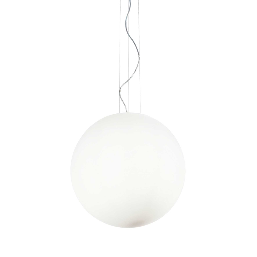 Ideal Lux - Pendel på kabel MAPA 1xE27/42W/230V Ø 50 cm hvid